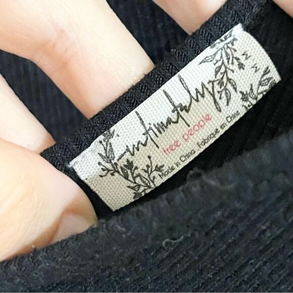 Free People Intimately Knit Tank Top Open Back Women’s size M Black - Picture 4 of 7